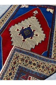 EL DOKUMA TAŞPINAR HALISI 160X265 LACİVERT KIRMIZI KÖK BOYA YÜN HALI - 4