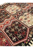 EL DOKUMA ÇİFT KANAT MALATYA KİLİMİ 155X300 YEŞİL KİREMİT KÖK BOYA BÜYÜK YÜN KİLİM - 3