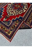 El Dokuma 6 M2 Taşpınar Halısı 170x350 Lacivert Kırmızı %100 Yün Salon Halısı - 6