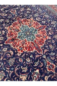 EL DOKUMA BÜYÜK İRAN KASHAN HALISI 296X407 LACİVERT %100 YÜN SALON HALISI - 8