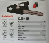 Klpro KLBOM36B-20 Akülü Orman Motoru thumbnail 2