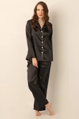 DOREMİ Uzun Kollu Saten Pijama Takımı - 2