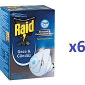 Raid Kokusuz Gece Gündüz Sinek Kovucu Sistem x 6'lı - 1