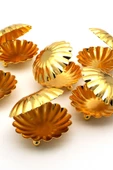 TR Turan Collection Midye-İstiridye Model 4'lü Gold Renk Metal Şekerlik Lokumluk Drajelik - 4