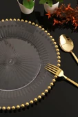 TR Turan Collection İNCİ 6'lı Supla Seti Gold Renk, Lüks Sert Plastik Supla Seti - 3