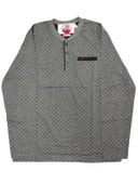 Erkek 3 Düğmeli %100 Pamuk Süprem Göğüs Cepli Mevsimlik Uzun Kol Pijama Takımı - 12