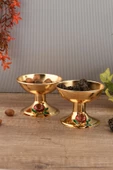TR Turan Collection 2'li Nar Dekorlu Metal Şekerlik Seti, Sunum Kahve Yanı Şekerlik - 4