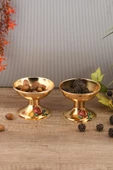 TR Turan Collection 2'li Nar Dekorlu Metal Şekerlik Seti, Sunum Kahve Yanı Şekerlik - 1