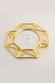 TR Turan Collection GEOMETRİK 6'lı Supla Seti Gold Renk, Lüks Sert Plastik Supla Seti - 4