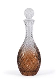TR Turan Collection SUDE Barok Kristal Kesme Cam Karaf 1,25L Kahverengi Renk - 5