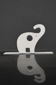 TR Turan Collection Fil Model Beyaz Metal Peçetelik - 3