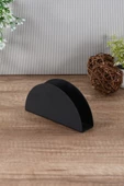 TR Turan Collection Daire Model Siyah Metal Peçetelik - 3