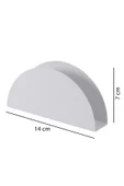 TR Turan Collection Daire Model Beyaz Metal Peçetelik - 7
