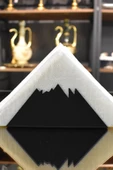TR Turan Collection Everest Dağı Model Siyah Metal Peçetelik - 3