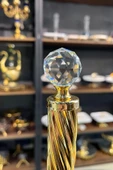 TR Turan Collection Metal Gold Havlu Kağıtlık, Kiraz Dekorlu Şık Havlu Kağıtlık-Peçetelik - 4