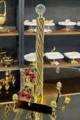 TR Turan Collection Metal Gold Havlu Kağıtlık, Kiraz Dekorlu Şık Havlu Kağıtlık-Peçetelik - 2