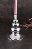 TR Turan Collection FLORA Şamdan Gümüş Kaplama Dekoratif Metal Mumluk OB - 2