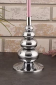 TR Turan Collection FLORA Şamdan Gümüş Kaplama Dekoratif Metal Mumluk BB - 2