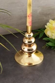 TR Turan Collection FLORA Şamdan Gold Kaplama Dekoratif Metal Mumluk OB - 2