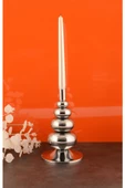 TR Turan Collection FLORA Şamdan Gümüş Kaplama Dekoratif Metal Mumluk BB - 5