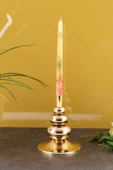 TR Turan Collection FLORA Şamdan Gold Kaplama Dekoratif Metal Mumluk OB - 3