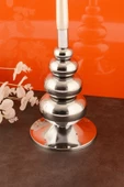 TR Turan Collection FLORA Şamdan Gümüş Kaplama Dekoratif Metal Mumluk BB - 6