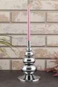 TR Turan Collection FLORA Şamdan Gümüş Kaplama Dekoratif Metal Mumluk BB - 3