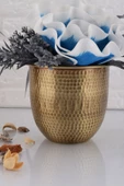 TR Turan Collection Gizem Metal Dövme Vazo Eskitme Metal Aranjman - Çiçeksiz - 4