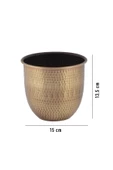 TR Turan Collection Gizem Metal Dövme Vazo Eskitme Metal Aranjman - Çiçeksiz - 6