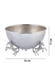 TR Turan Collection ATLI Gümüş Renk At Dekorlu Metal Aranjman, Yapay Çiçek Vazosu - ÇİÇEKSİZ - 4