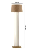TR Turan Collection MIZRAK Eskitme Lambader Hasır Başlık, Modern 5'li Mızrak Metal Lambader - 3