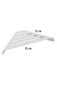 TR Turan Collection Metal Beyaz Banyo Köşe Rafı, Banyo Düzenleyici Raf - 4