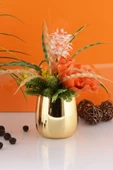 TR Turan Collection ASLI Gold Aranjman, Metal Çiçek Vazosu - ÇİÇEKSİZ - 3
