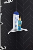 TR Turan Collection Metal Beyaz Banyo Köşe Rafı, Banyo Düzenleyici Raf - 1