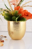 TR Turan Collection GİZEM Metal Dövme Vazo Gold Metal Aranjman - ÇİÇEKSİZ - 2