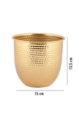 TR Turan Collection GİZEM Metal Dövme Vazo Gold Metal Aranjman - ÇİÇEKSİZ - 6