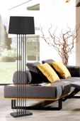 TR Turan Collection MIZRAK Siyah Lambader Siyah Başlık, Modern 5'li Mızrak Metal Lambader - 2