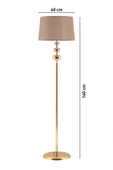 TR Turan Collection FLORA Gold Lambader Bej Başlık, Siyah Küre Detaylı Metal Lambader - 3