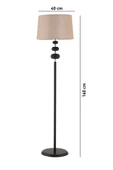 TR Turan Collection FLORA Siyah Lambader Bej Başlık, Siyah Küre Detaylı Metal Lambader - 3