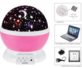 Gece Lambası Projeksiyon Led Renkli Yıldızlı Gökyüzü Projeksiyon - 6