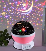 Gece Lambası Projeksiyon Led Renkli Yıldızlı Gökyüzü Projeksiyon - 2