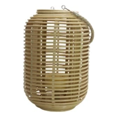 T.Concept Dekoratif Halatlı Rattan Cam Hazneli Mumluk Küçük - 1