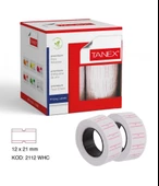Tanex Beyaz Renkli Fiyat Etiketi 12 x 21 Mm 24 Rulo - 1