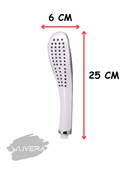 WUVERA Banyo Duş Başlığı Fiskiyesi Telefonu Oval Başlık Beyaz - 4