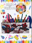 DeepCraft Ahşap Çocuklar İçin Masa Üstü Kare Kalemlik & Organizer-Spiderman - 1