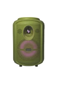 Torima KTS-2111 Yeşil RGB Ledli Mikrofonlu Tekerlekli Bluetooth Hoparlör Speaker - 3