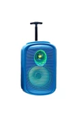 Torima KTS-2111 Mavi RGB Ledli Mikrofonlu Tekerlekli Bluetooth Hoparlör Speaker - 5