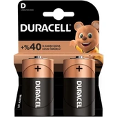 Duracell Alkalin D Büyük Boy Pil 2'li - 1