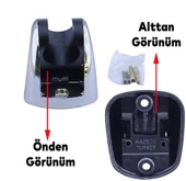 WUVERA Banyo Duş Başlığı Fiskiyesi Telefonu Oval Başlık Beyaz Duş Seti - 4