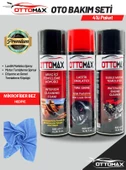 Ottomax Oto Temizlik Seti Lastik Parlatıcı Motor Temizleyici Detay Temizlik Köpüğü 4  Parça - 1
